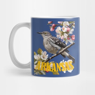 Arkansas Northern Mockingbird Surrounded by Apple Blossom Mug